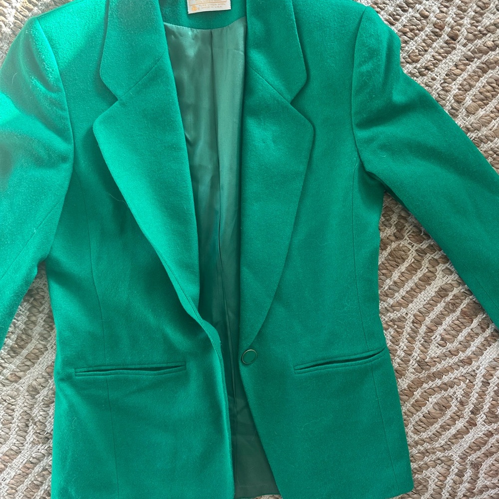 Pendleton Green Wool Women's Blazer - image 7